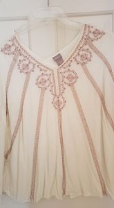 Chico's ivory beaded top